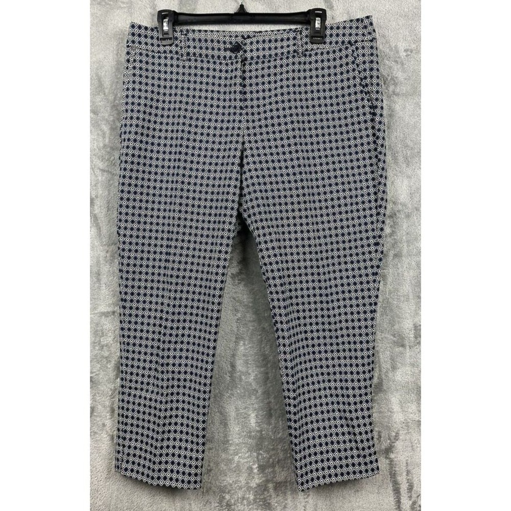 3/ $20 Hilary Radley tummy slimming crop pants size 10 stretch Teal geometric